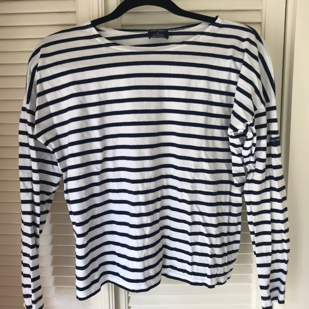 Saint James x J. Crew striped long sleeved t-shirt